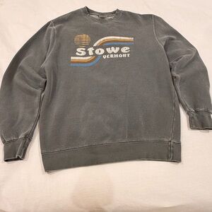 Gray Stowe Vermont Sweater